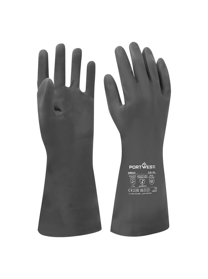 Chem 380 Neoprene Gauntlet, L, R, Black
